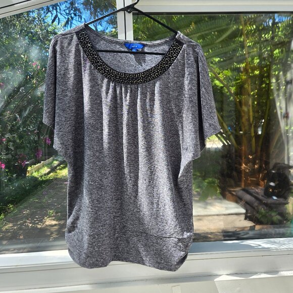 Apt. 9 Tops - Ladies Beaded Neck blouse (Apt 9)
